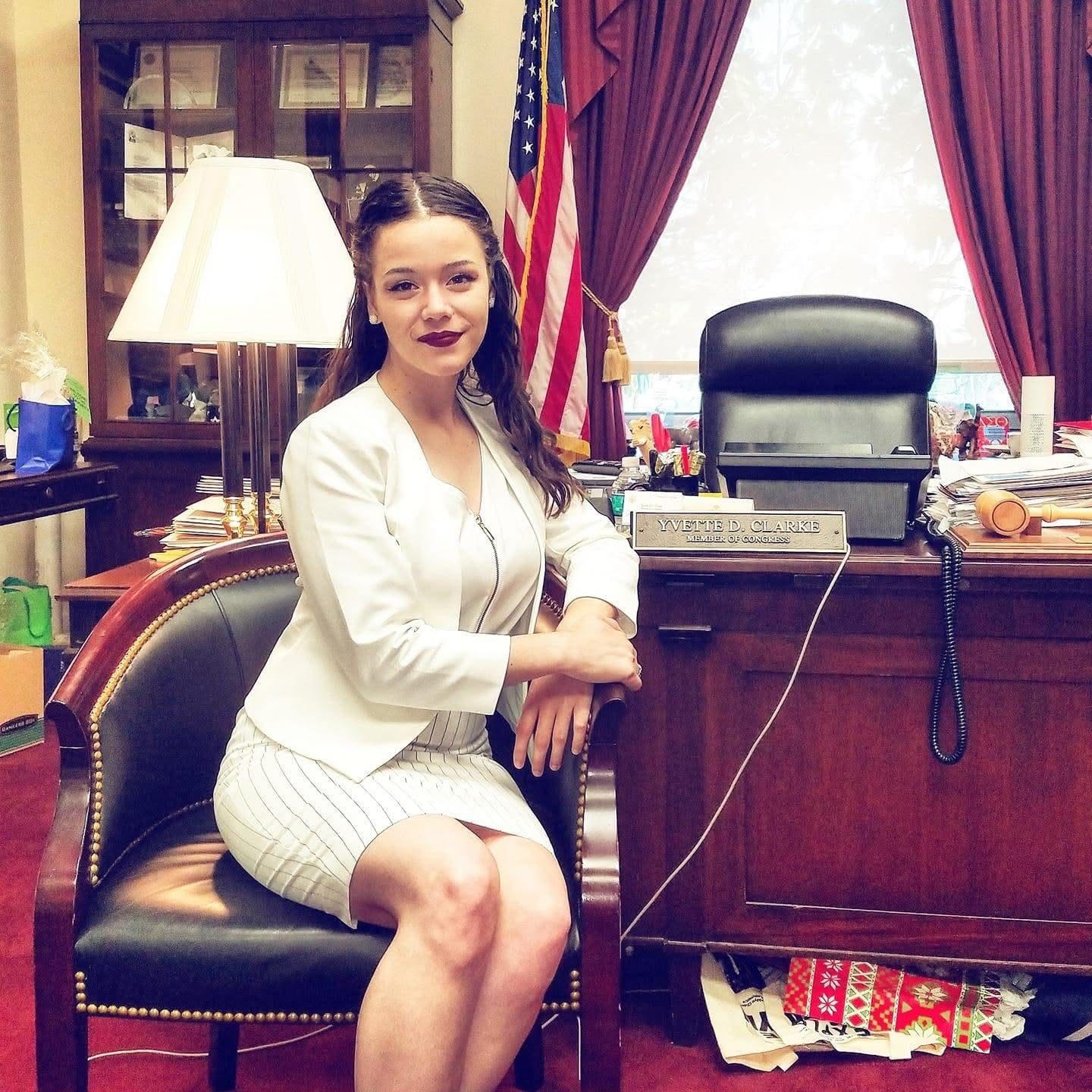 Hadassah Misner during Foster Youth Shadow Day at the office of Rep. Yvette D. Clarke